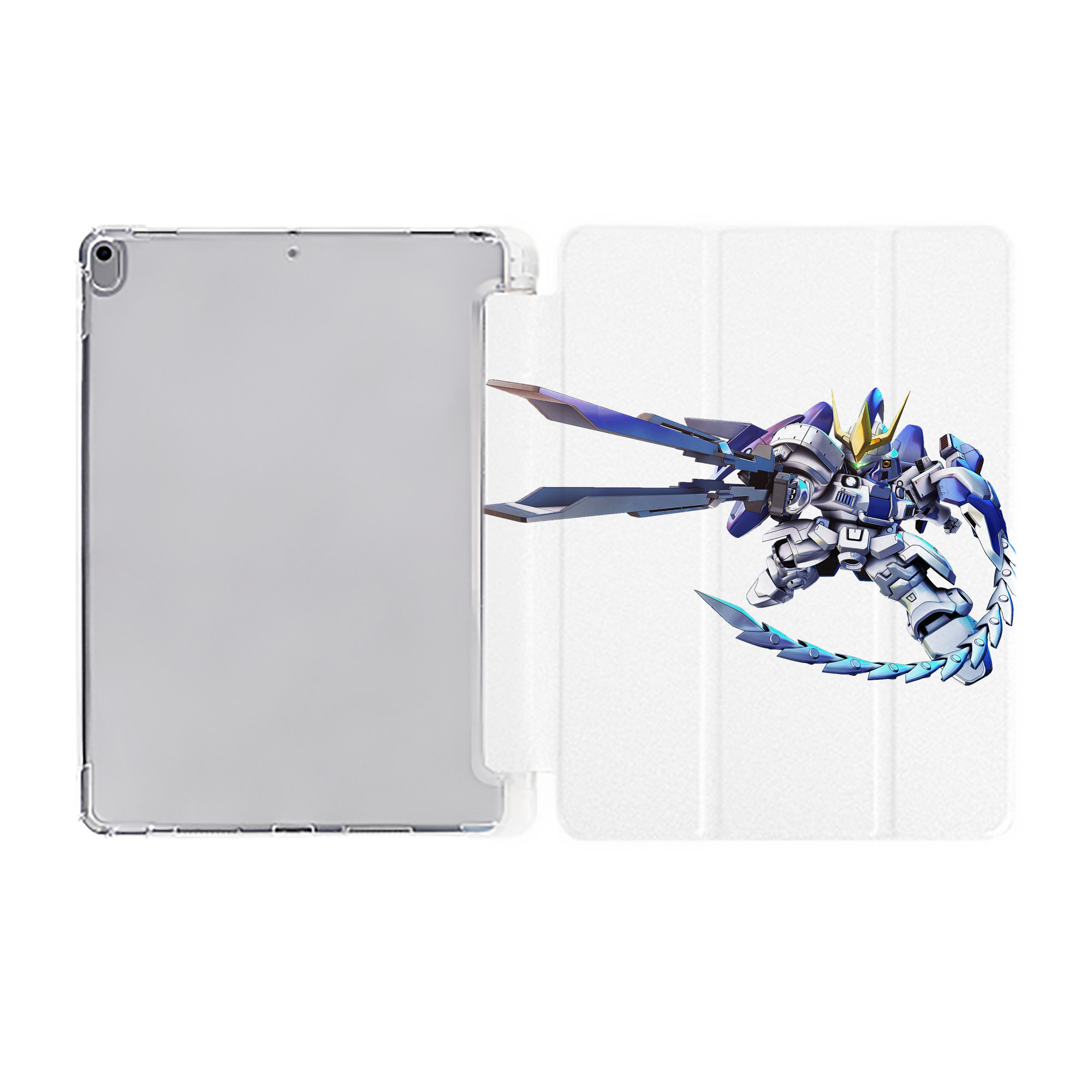 （画像用） 機動戦士ガンダム Mobile Suit Gundam IPad ケース ペン収納付き 三つ折りスタンド PUレザー×シリコン 対応機種9.5/10.5/10.9インチ